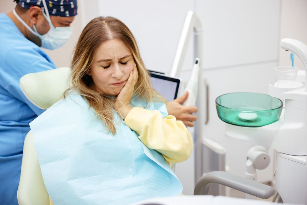 A patient receiving urgent dental treatment at Victor Crescent Dental Clinic in Narre Warren, providing fast and reliable emergency dental care when it’s needed most.