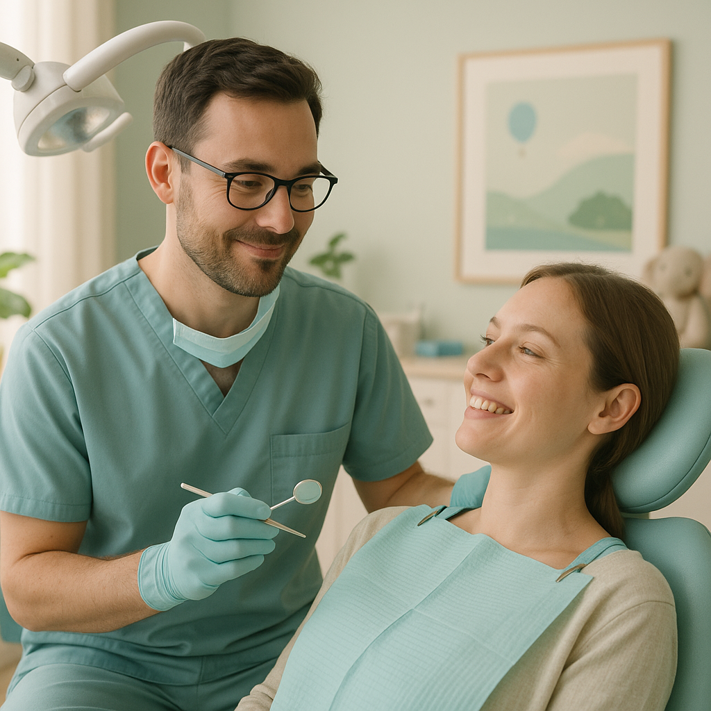 Smiling patient receiving care from a gentle dentist near Narre Warren